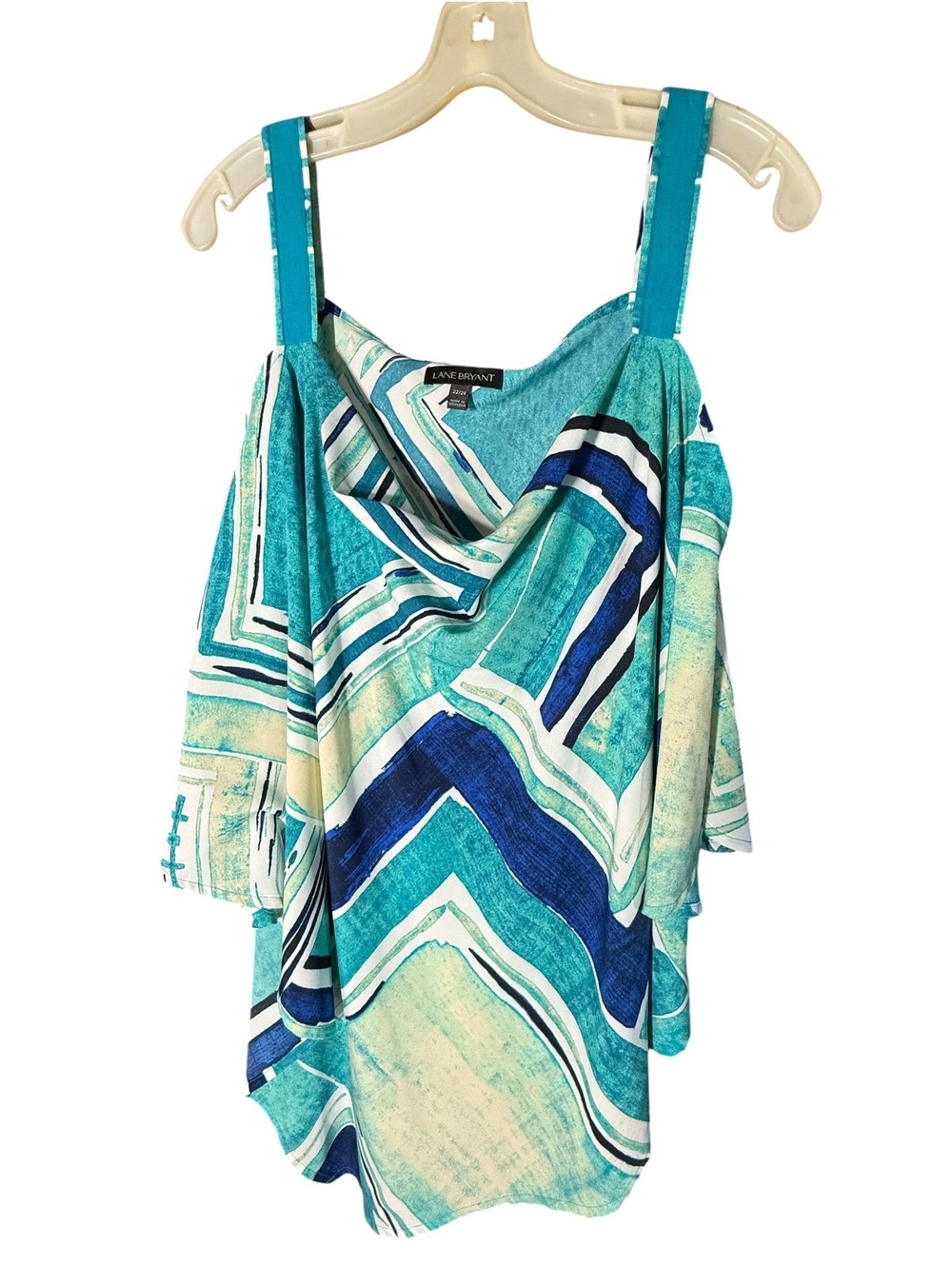 NWOT Lane Bryant Cold Shoulder Handkerchief Blouse 22/24